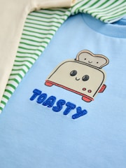 Blue Breakfast Short Sleeve Graphic T-Shirts 3 Pack (3mths-7yrs) - Image 7 of 7