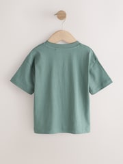 Orange/Green Dinosaur Short Sleeve Graphic T-Shirts 4 Pack (3mths-7yrs) - Image 3 of 8