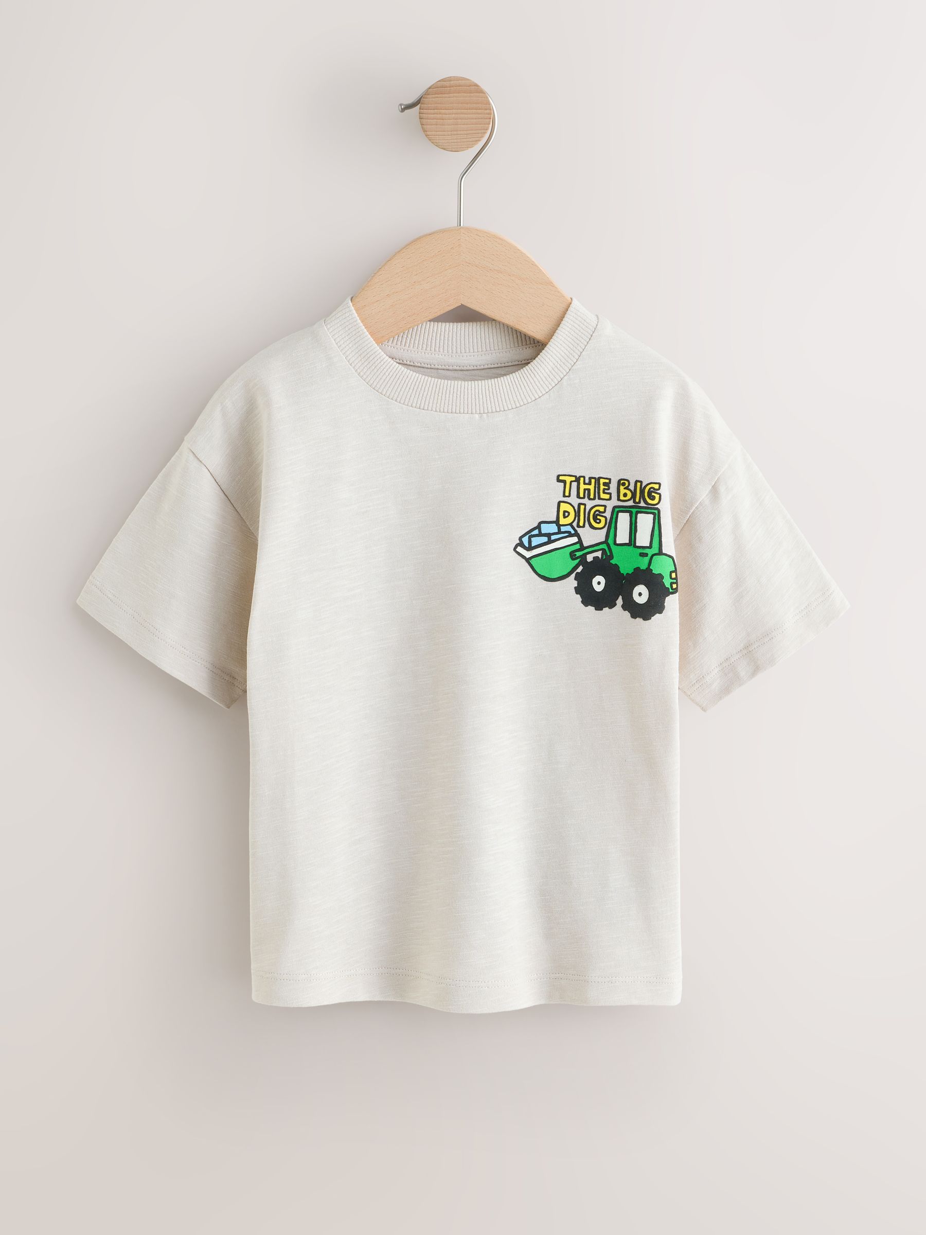 Buy Teal Blue Digger Short Sleeve Graphic T-Shirts 3 Pack (3mths