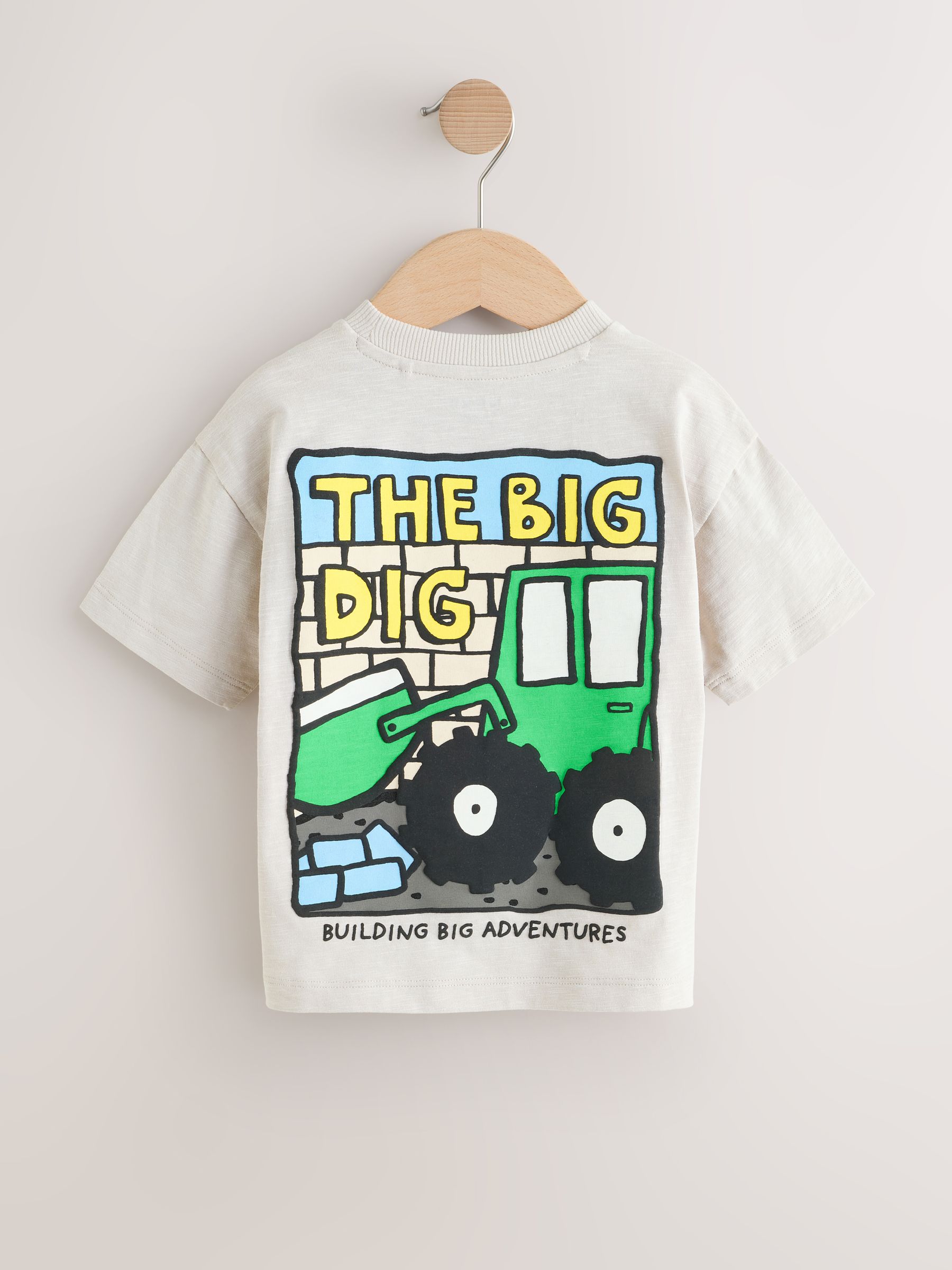 Buy Teal Blue Digger Short Sleeve Graphic T-Shirts 3 Pack (3mths