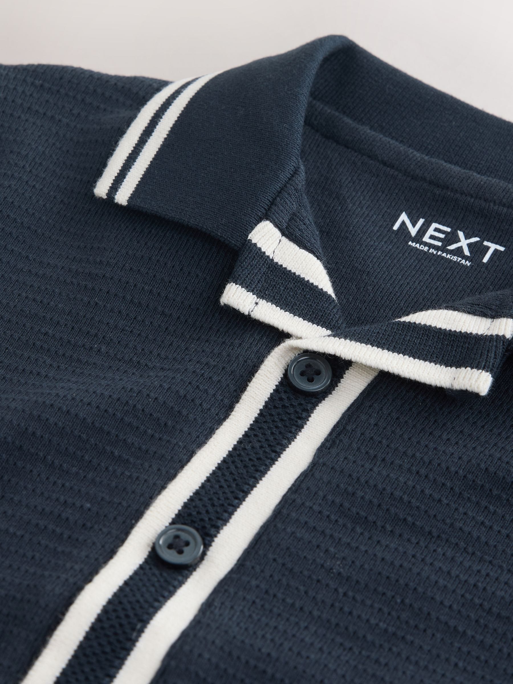 Next：日本 ネイビー - 半袖シャツ & ショートパンツセット（3 か月