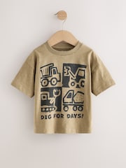 Escavador Negro - Camisetas de manga curta com estampa gráfica 3 completa (pacote com307unidades) (1 mês a 2 anos) - Imagem 3 de 7