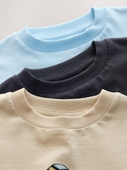 Black/Grey Race Car - Short Sleeve Graphic T-Shirts 3 Pack (3mths-7yrs) - صورة 6 من 7