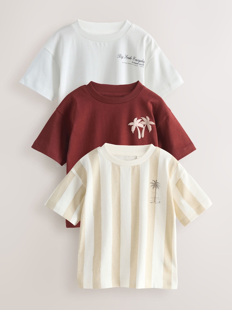 Logo alb - Short Sleeve Graphic T-Shirts 3 Pack (3mths-7yrs) - Imaginea 1 din 8