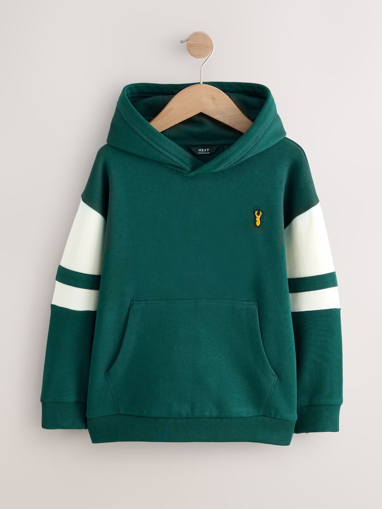 Green Colourblock Hoodie (3-16yrs) - Image 1 of 4