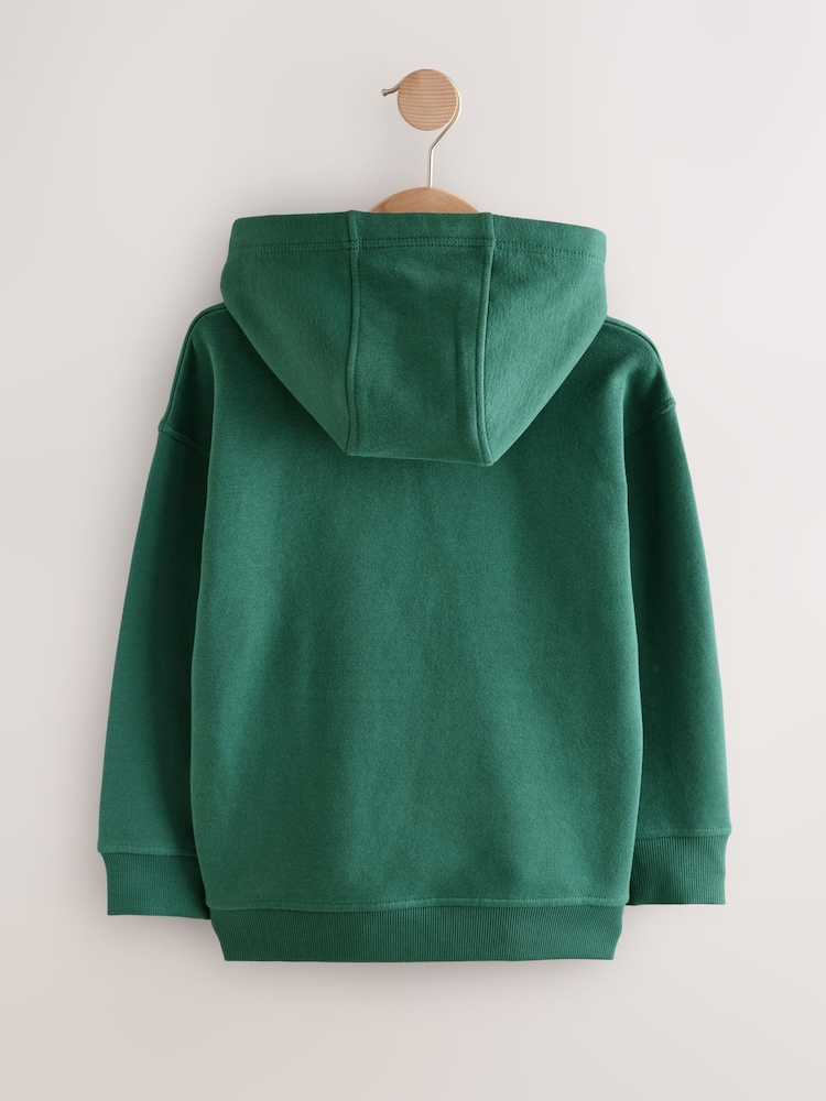 Green Plain Jersey Hoodie (3-16yrs) - Image 2 of 4