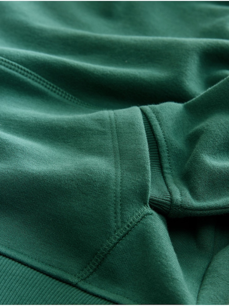 Green Plain Jersey Hoodie (3-16yrs) - Image 4 of 4