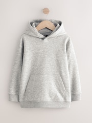 Grey Plain Jersey Hoodie (3-16yrs) - Image 1 of 4