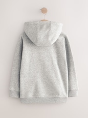 Grey Plain Jersey Hoodie (3-16yrs) - Image 2 of 4