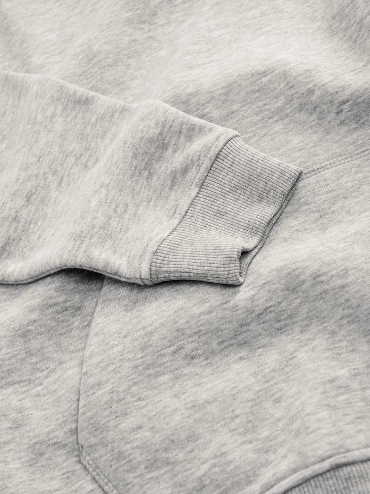 Grey Plain Jersey Hoodie (3-16yrs) - Image 4 of 4