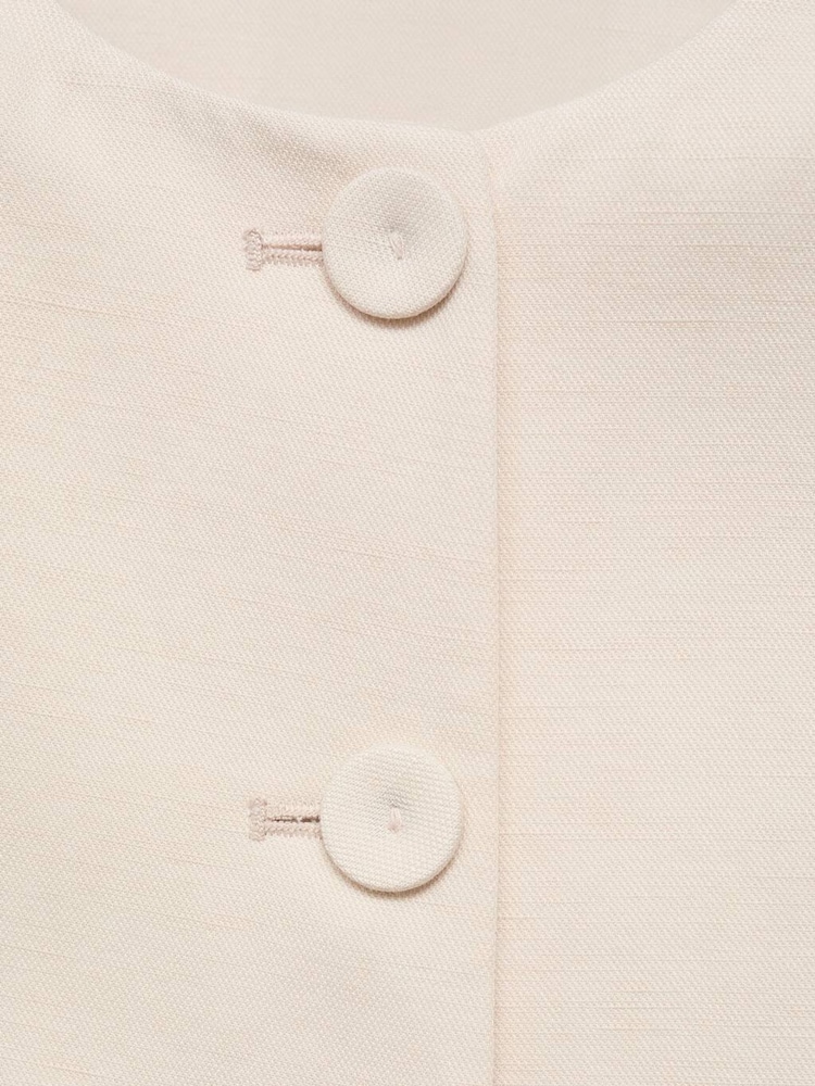 Mango Cream Cocoon Sleeve Jacket - Image 6 of 6