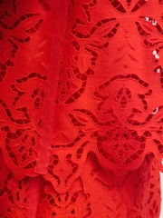 LK Bennett Red Grace Aurora Lace Blouse - Image 4 of 4