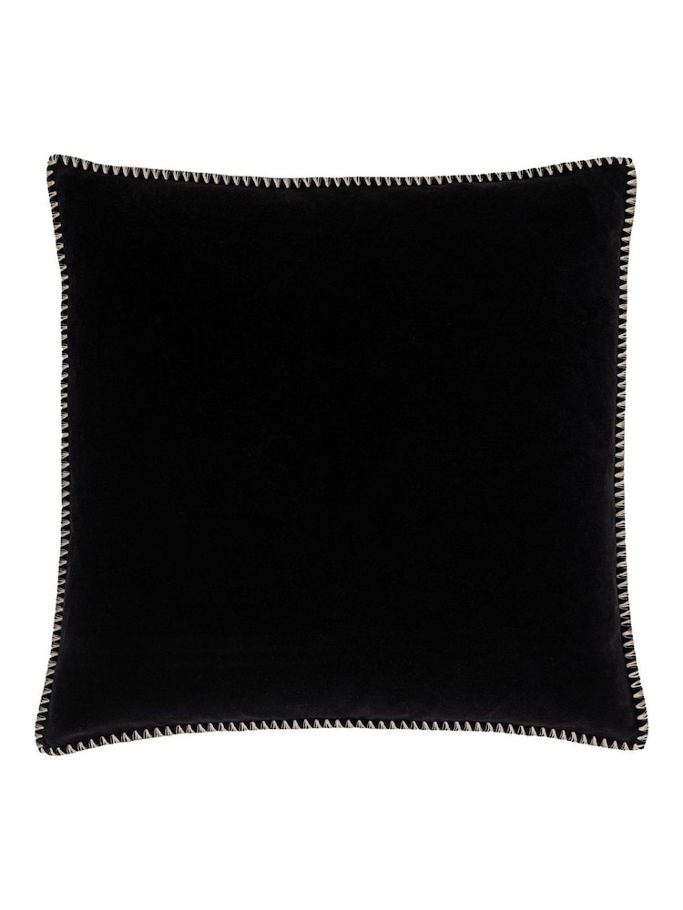 Gallery Home Black Velvet Cushion - Image 3 of 3 Gallery Home Black Velvet Cushion - Image 3 of 3