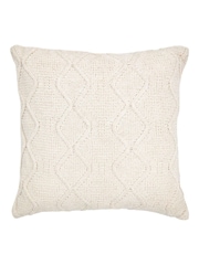 Gallery Home Cream Chenille Cable Cushion - Image 1 of 4