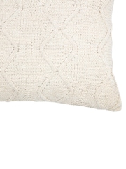 Gallery Home Cream Chenille Cable Cushion - Image 3 of 4