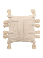 Gallery Home Natural Textured Tassel Cushion - Image 1 of 1