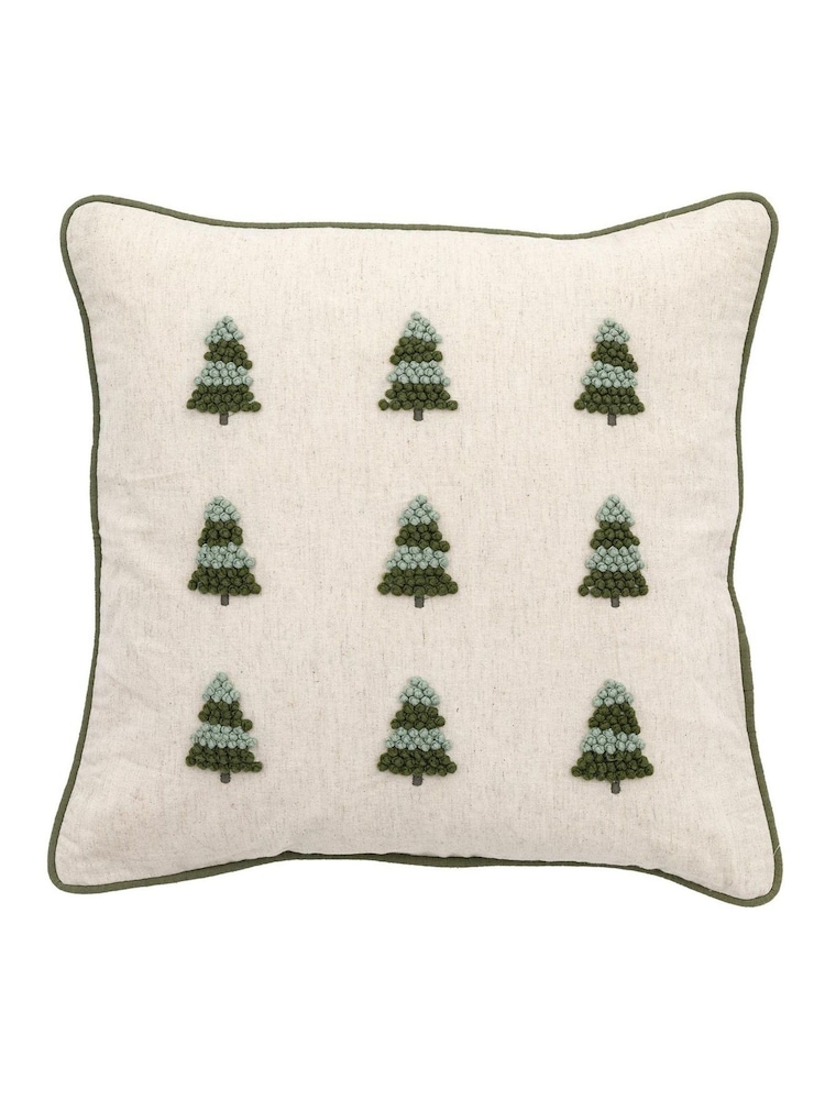 Gallery Home Green Knot Tree Cushion - Image 1 of 4 Gallery Home Green Knot Tree Cushion - Image 1 of 4