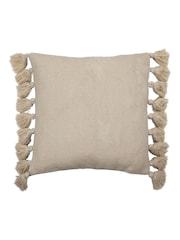 Gallery Home Black Woven Cushion with Tassels - Image 4 of 4