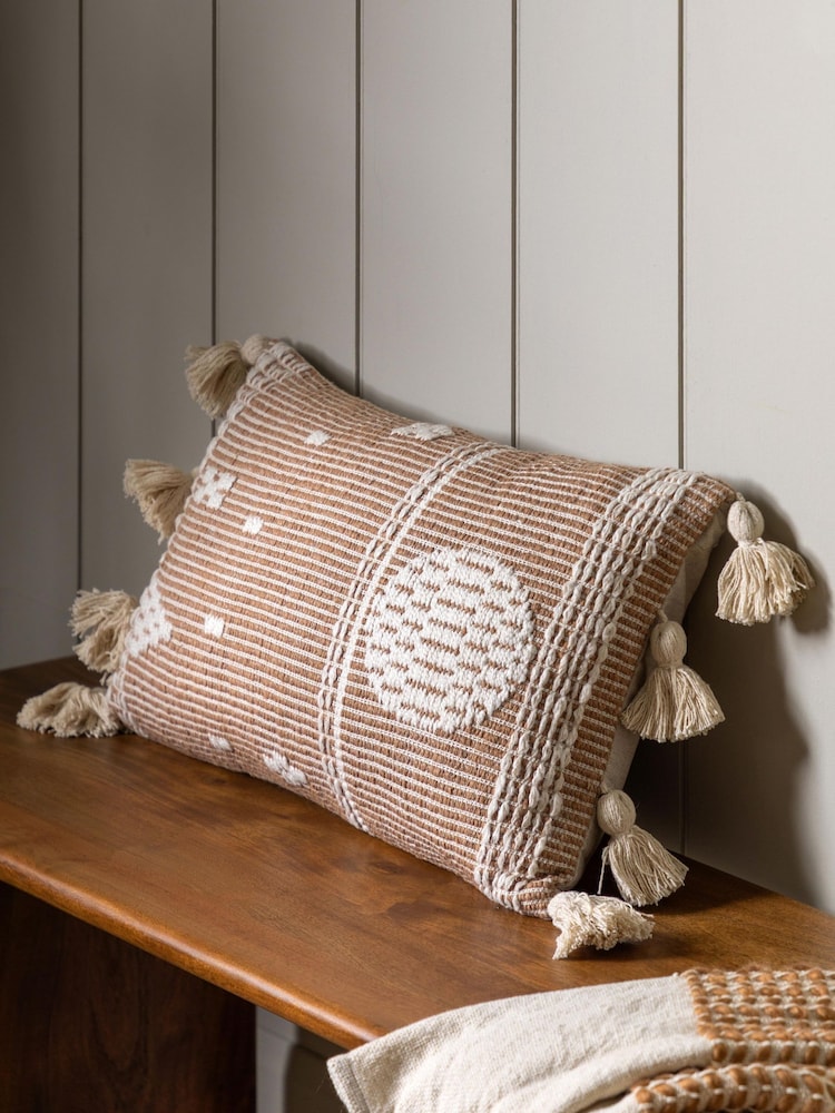 Gallery Home Natural Pet Woven Tassel Cushion - Image 1 of 4