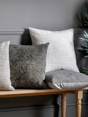 Gallery Home Neutral Chenille Cushion - Image 4 of 7