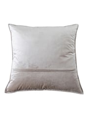 Gallery Home Beige Soft Velvet Oxford Cushion - Image 2 of 2