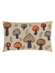 Gallery Home Brown Embroided Mushroom Cushion - Image 1 of 2
