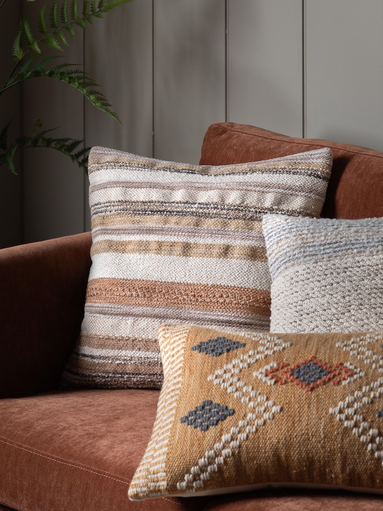 Gallery Home Natural Horizontal Stripe Cushion - Image 1 of 4