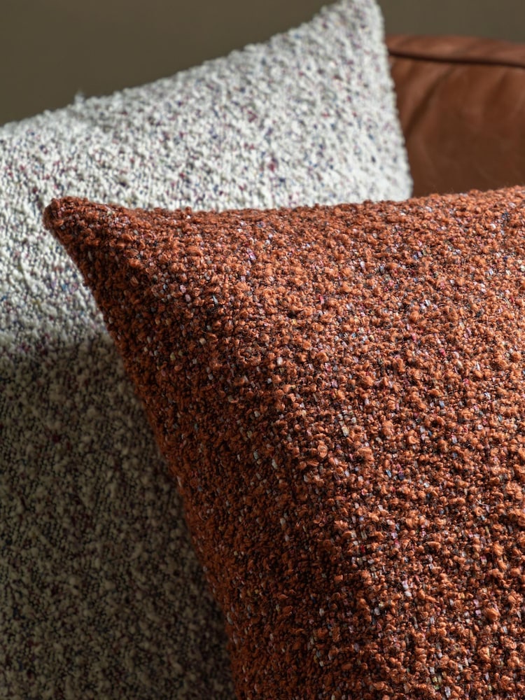 Gallery Home Orange Boucle Knife Edge Cushion - Image 2 of 4 Gallery Home Orange Boucle Knife Edge Cushion - Image 2 of 4