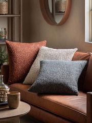 Gallery Home Orange Boucle Knife Edge Cushion - Image 3 of 4