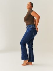 Dark Blue Hourglass Stretch Bootcut Denim Jeans - Image 1 of 9