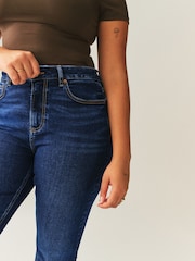 Dark Blue Hourglass Stretch Bootcut Denim Jeans - Image 6 of 9