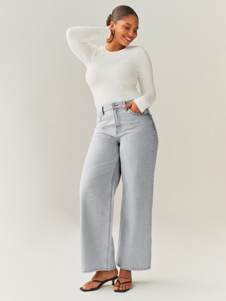 Grey Hourglass Wide Leg Jeans - Image 1 of 8