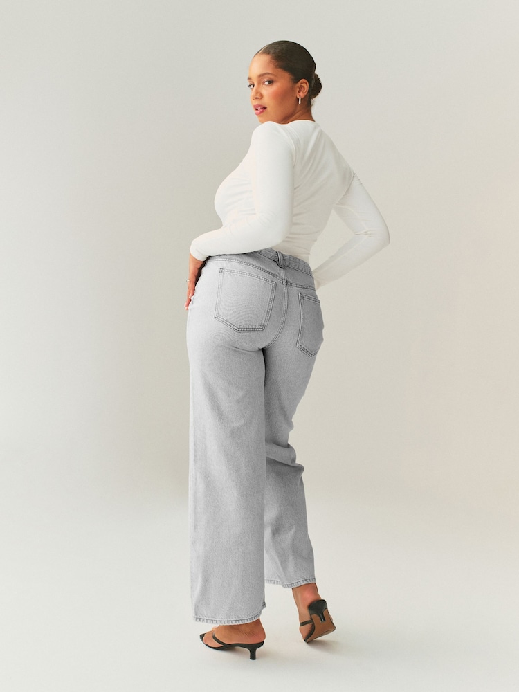 Grey Hourglass Wide Leg Jeans - Image 2 of 8