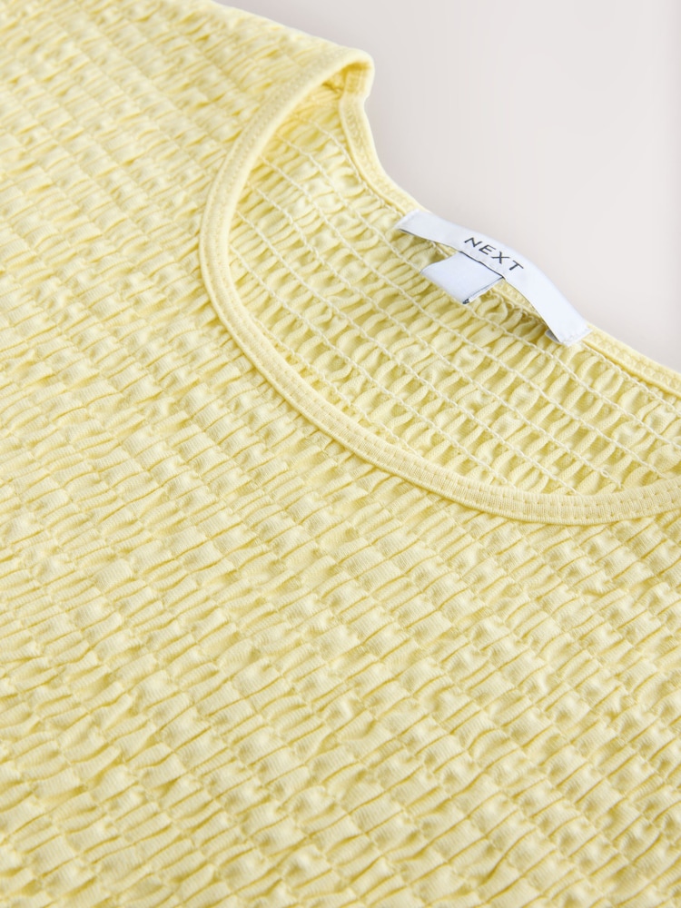 أصفر فاتح - Cap Sleeve Shirred Body Jersey Midi Dress - صورة 3 من 3 أصفر فاتح - Cap Sleeve Shirred Body Jersey Midi Dress - صورة 3 من 3