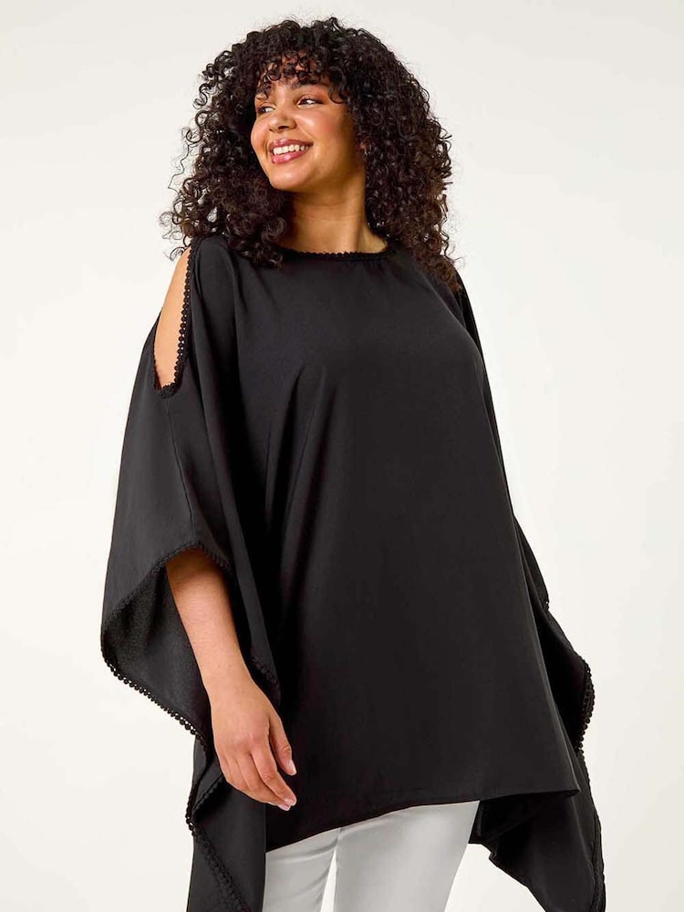 Roman Curve Bobble Trim Hanky Hem Tunic - Imagen 1 de 5 Roman Curve Bobble Trim Hanky Hem Tunic - Imagen 1 de 5