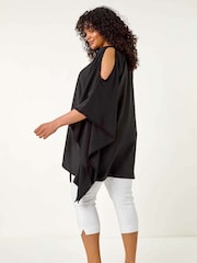 Túnica Roman Curve com acabamento em pompom e bainha tipo Hanky hem - Imagem 3 de 5
