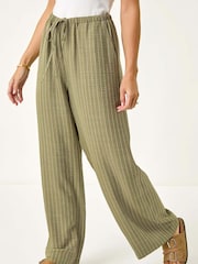 Roman Green Petite Petite Stripe Pull On Stretch Trouser - Image 1 of 5