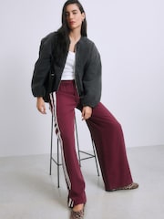 Noir - Bomber zippé en jean - Image 2 sur 8