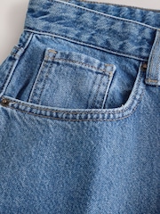 Mid Blue Floral Embroidered Hourglass Wide Leg Jeans - Image 11 of 11