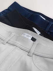 Black/ Rinse Blue/ Grey Full Length Jersey Denim Leggings 3 Pack - Image 9 of 10