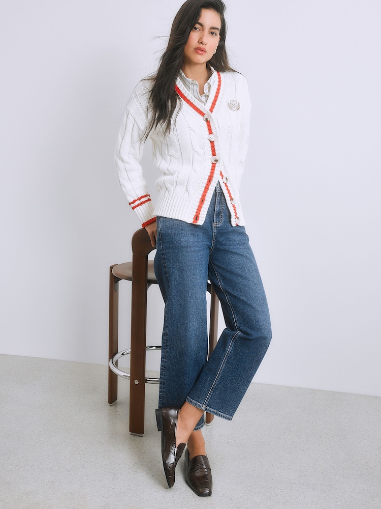 Buy Mid Blue Cropped Straight Leg Jeans from the Next UK online shop