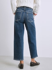 Azul medio - Cropped Straight Leg Jeans - Imagen 3 de 9
