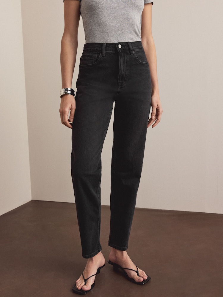 Washed Black Mom Comfort Stretch Column Jeans - Image 2 of 8