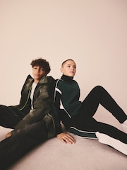 Green/Black Panelled Sports Zip Through Jacket (3-16yrs) - Image 3 of 11