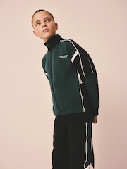 Green/Black Panelled Sports Zip Through Jacket (3-16yrs) - Image 6 of 11