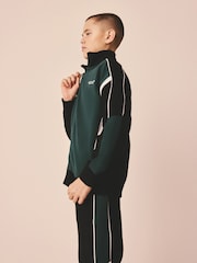 Green/Black Panelled Sports Zip Through Jacket (3-16yrs) - Image 7 of 11