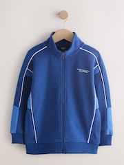 Cobalt Blue/Black Panelled Sports Zip Through Jacket (3-16yrs) - Image 1 of 4