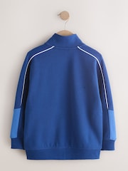 Cobalt Blue/Black Panelled Sports Zip Through Jacket (3-16yrs) - Image 2 of 4