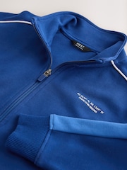 Cobalt Blue/Black Panelled Sports Zip Through Jacket (3-16yrs) - Image 3 of 4