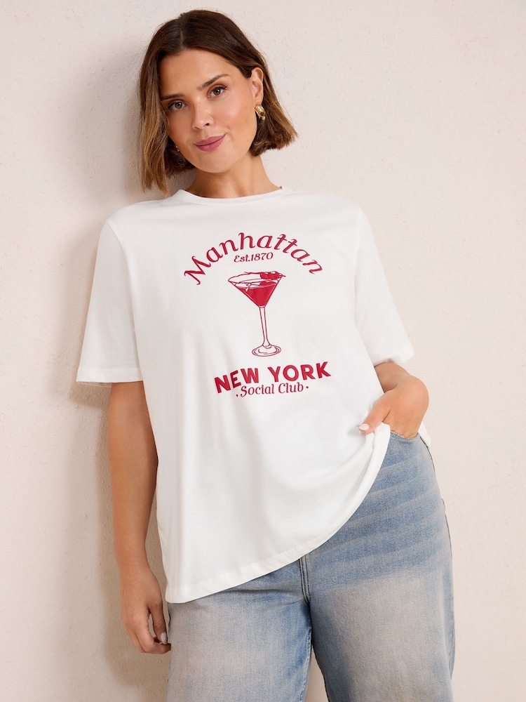 Camiseta com slogan Friends Like These Crew gola redonda - Imagem 1 de 5